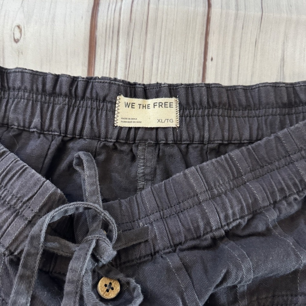 Free People We The Free Roselle Black Mini Skirt Boho Tiered Cotton XL Women's - Picture 3 of 6